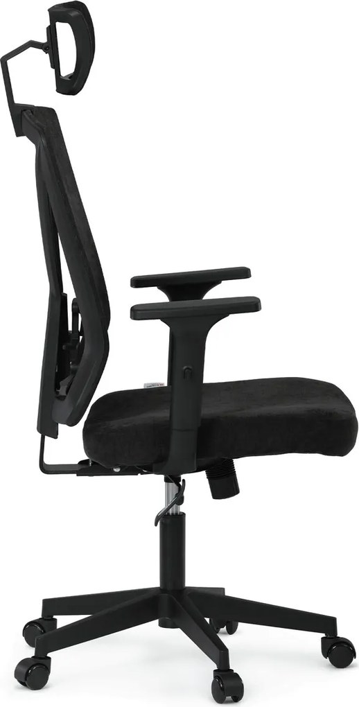 KA-W3137 fekete szövet irodai szék hinta mechanizmussal