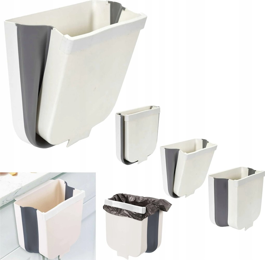 Összecsukható hámozó szemetes Függesztett FlexBin 4L Akasztós Szekrény