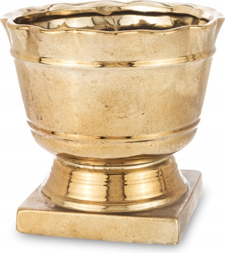 Pohár váza fedél kaspó arany retro kerámia