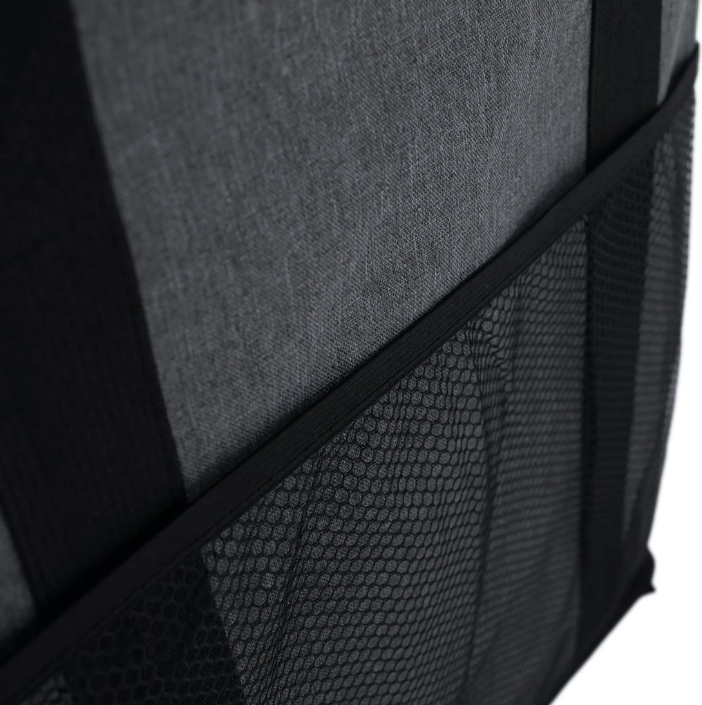 Összecsukható tároló doboz, szürke/fekete, DETER