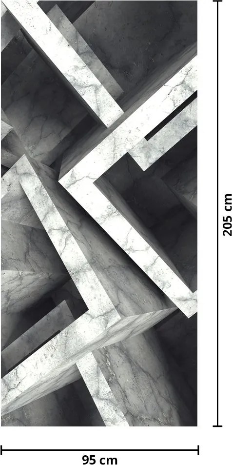 Fotótapéta ajtóra - Kocka absztrakció (95x205cm)