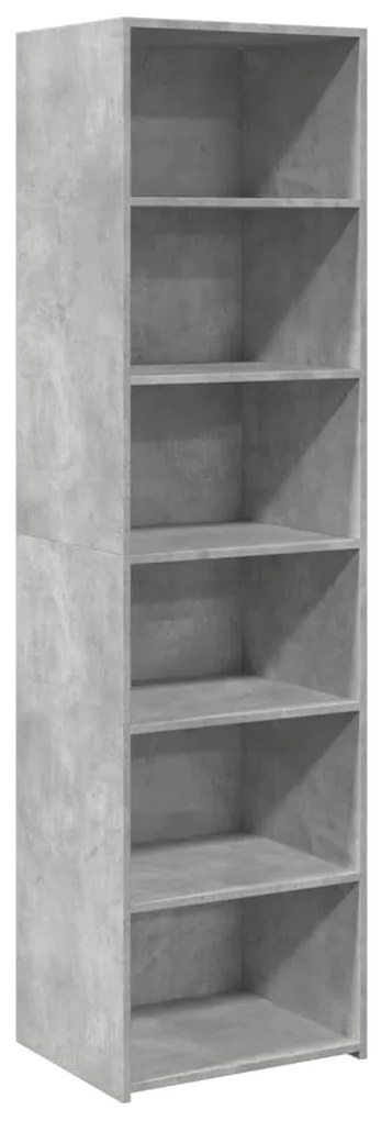 betonszürke színű szerelt fa magasszekrény 50 x 41 x 185
