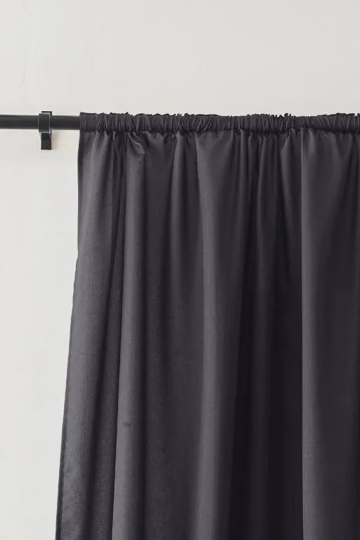Függöny OXFORD LIGHT 140x250 cm, sötétszürke Felfüggesztés: Hullámos sínszalag