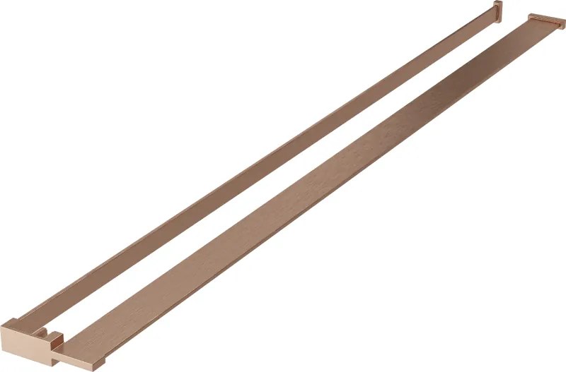 Mexen polc zuhanyfalhoz törölközőtartóval, kefélt réz - 800-02-65