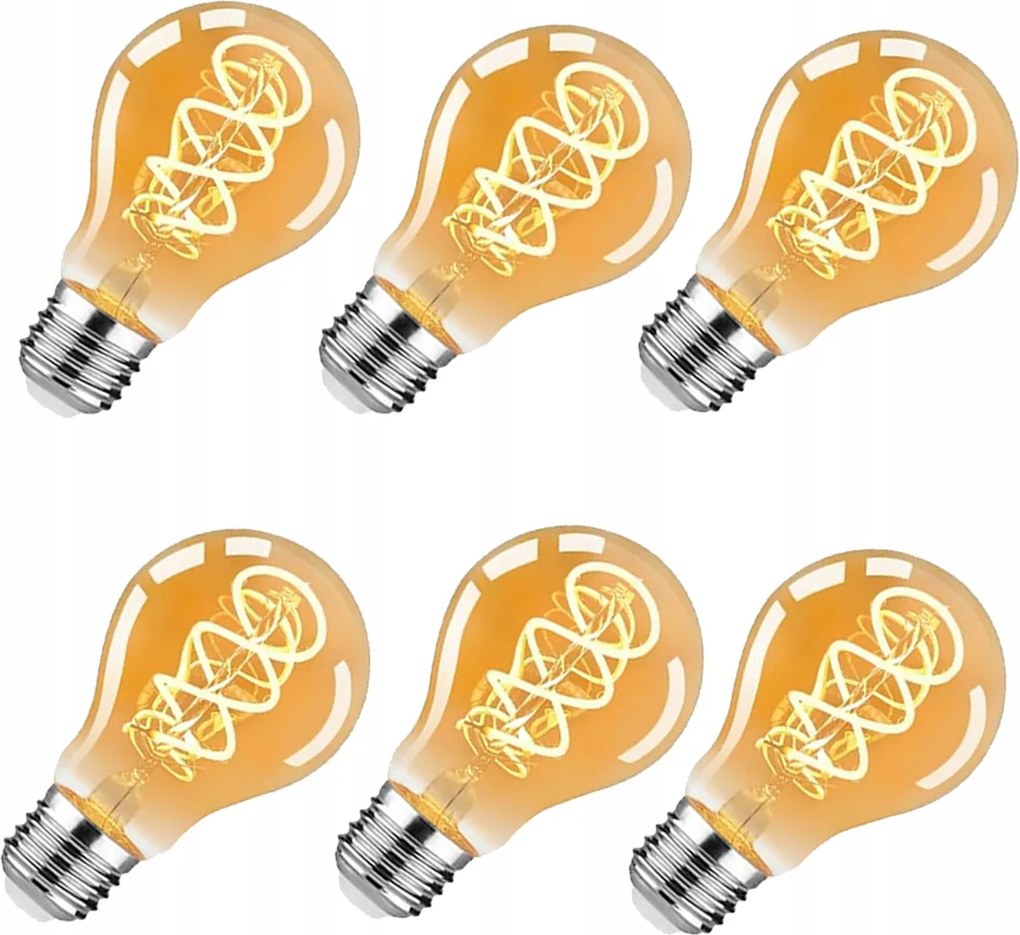 6db Led izzó E27 Filament 4W Edison Dekoratív
