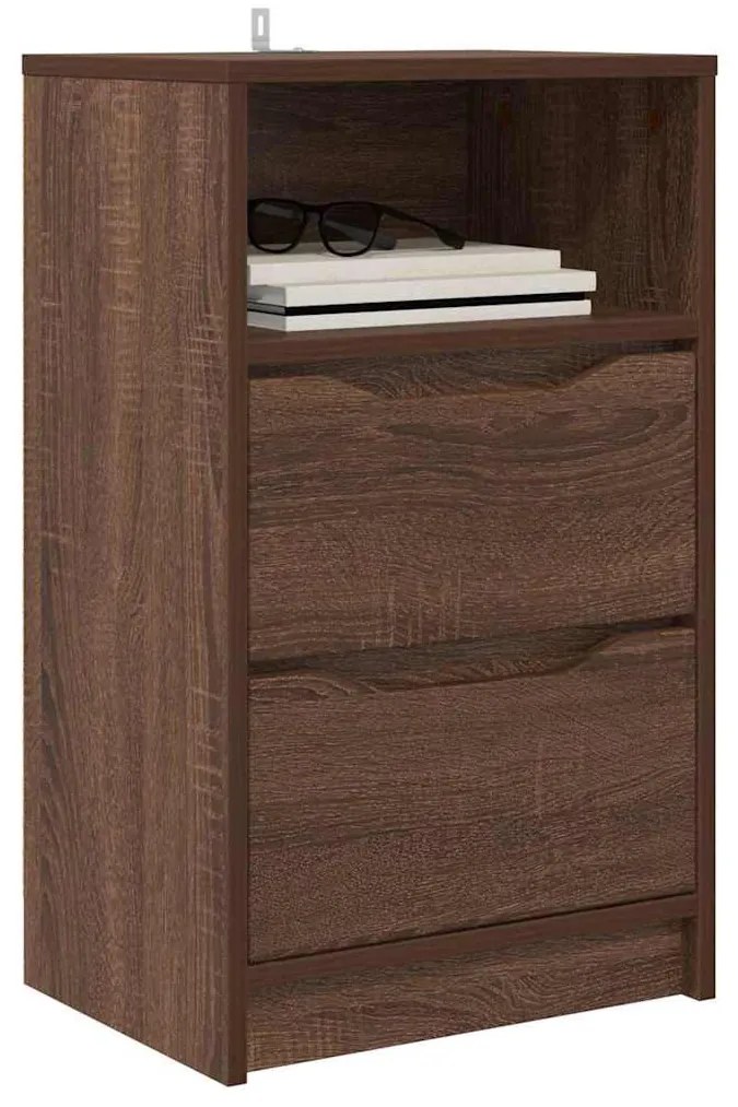 vidaXL Éjjeliszekrények 2 pcs Barna Tölgy 40 x 30 x 467 cm Faanyag