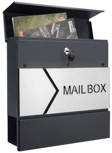 monzana® Postaláda 37x11x36,5 cm - antracit