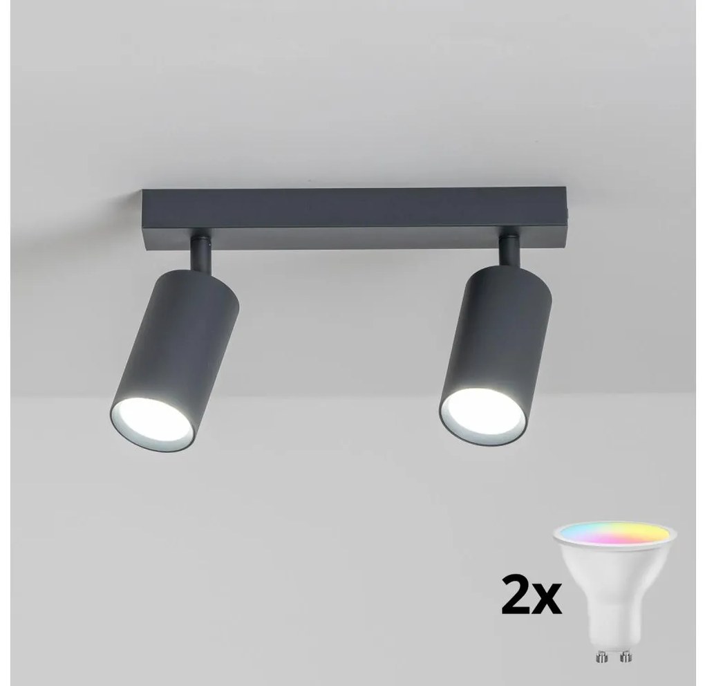 Brilagi - Dimmelhető LED spotlámpa SELE 2xGU10/6,5W/230V antracit