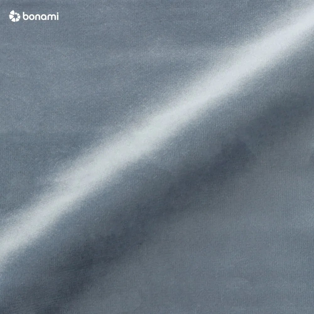 Világoskék bársony kárpitozott ágyneműtartós franciaágy ágyráccsal 200x200 cm Arendal – Cosmopolitan Design