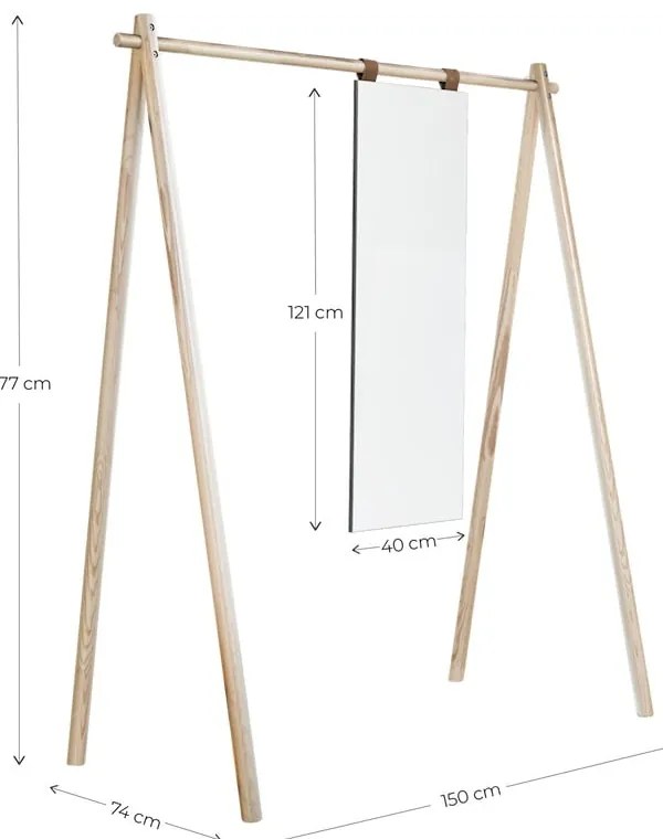 Barna ruhatartó állvány borovi fenyőből Hongi - Karup Design