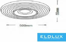 ELDLUX C40-BF Kerek Mennyezeti Lámpa IP20