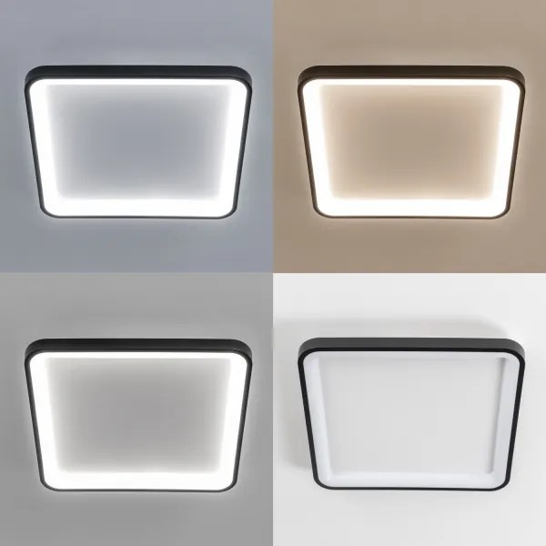 Brilagi - Dimmelhető LED mennyezeti lámpatest FALCON SLIM LED/50W/230V 50x50 cm fekete + távirányító