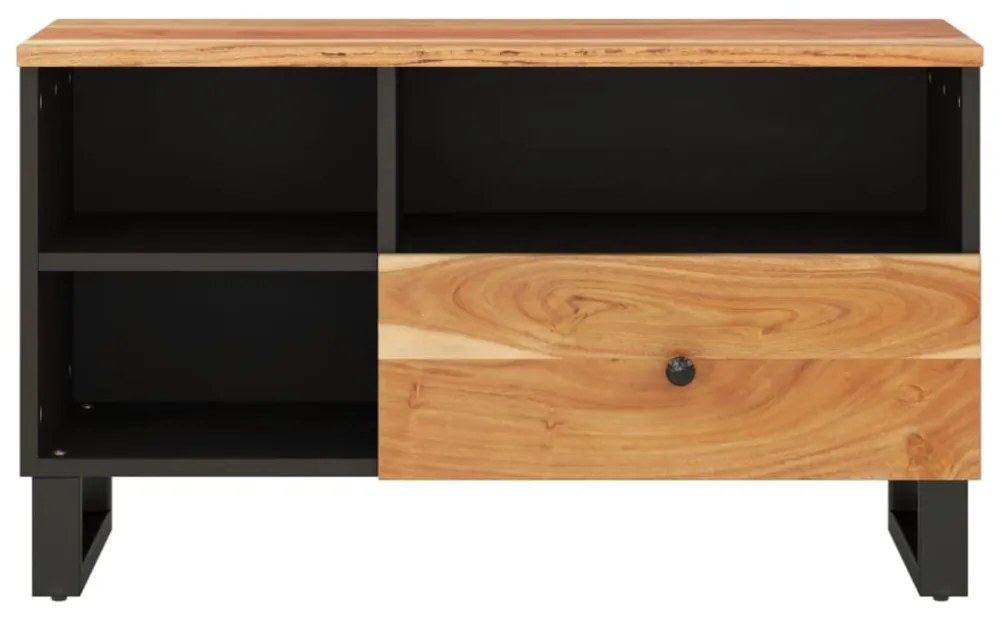 tömör akácfa és szerelt fa TV-szekrény 80 x 33 x 46 cm