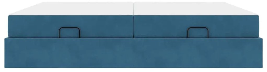 Ágykeret Kék 200 x 200 cm Bársony