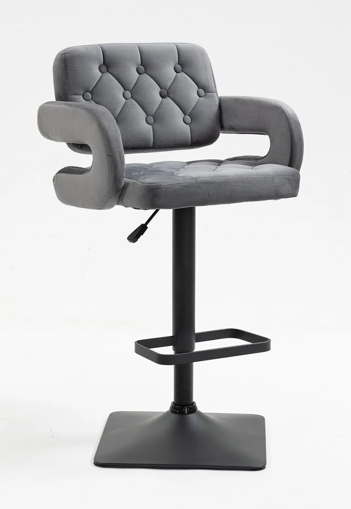 HR8403KW Grafit modern velúr szék fekete lábbal