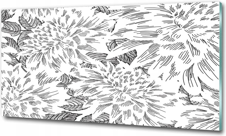 Fotó üvegkép Trópusi virágok 125x50