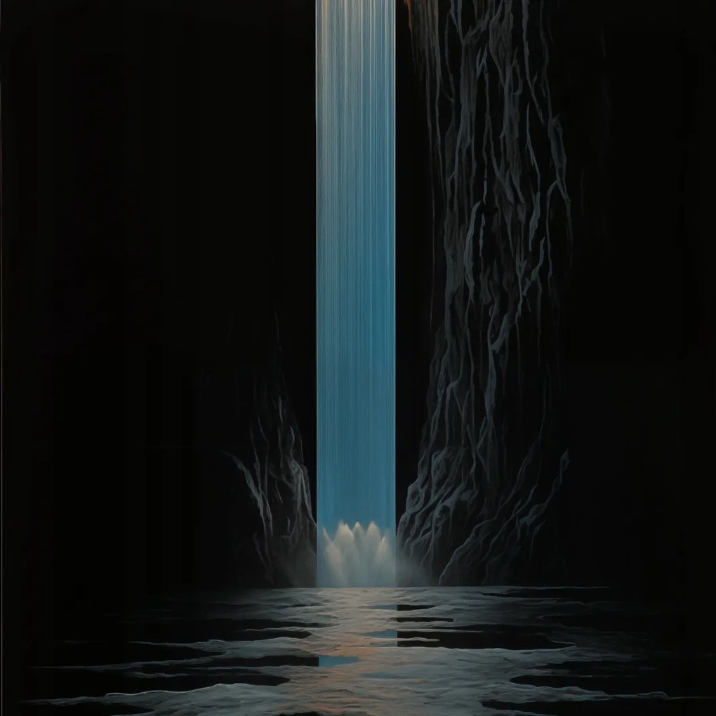 Poszter 80x80cm Fény vízesés