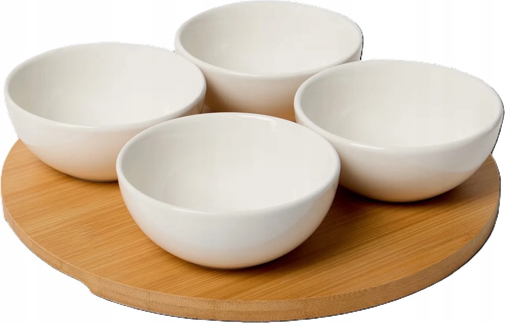 Tapas szett 5 részes bambusz talppal 20 x 20 cm