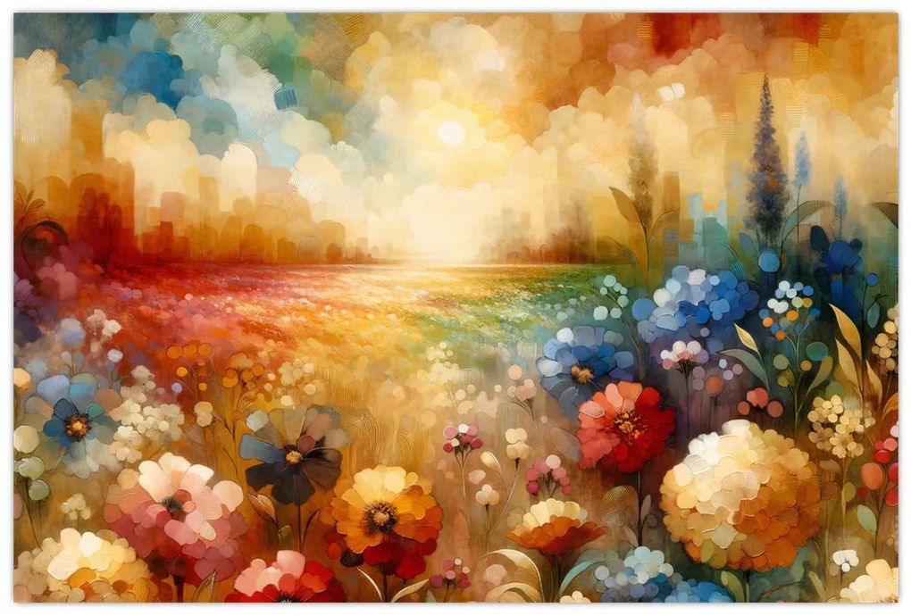 Kép - Színes rét (90x60 cm)