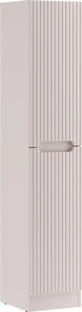 Magas szekrény 1 ajtóval és szennyestartó kosárral