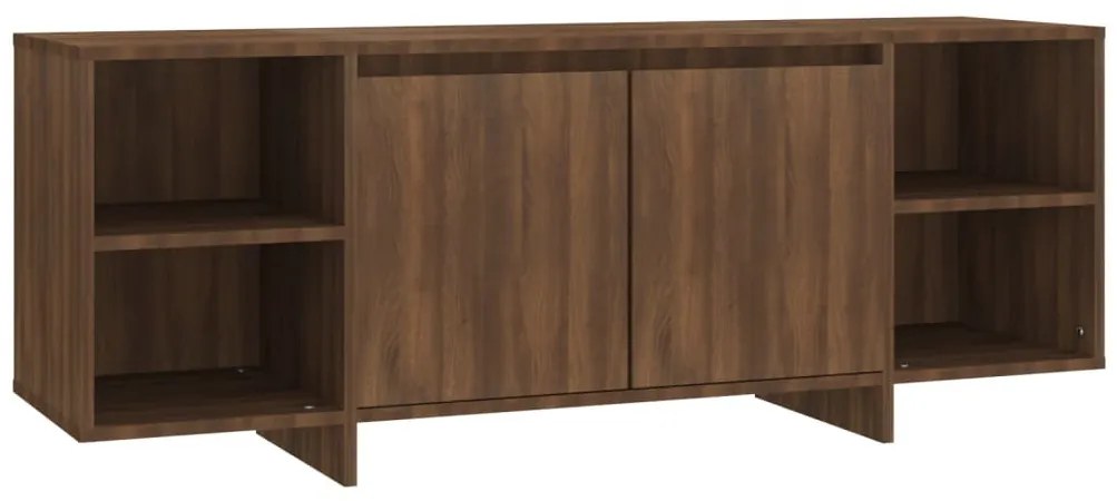 barna tölgy színű szerelt fa TV-szekrény 130 x 35 x 50 cm