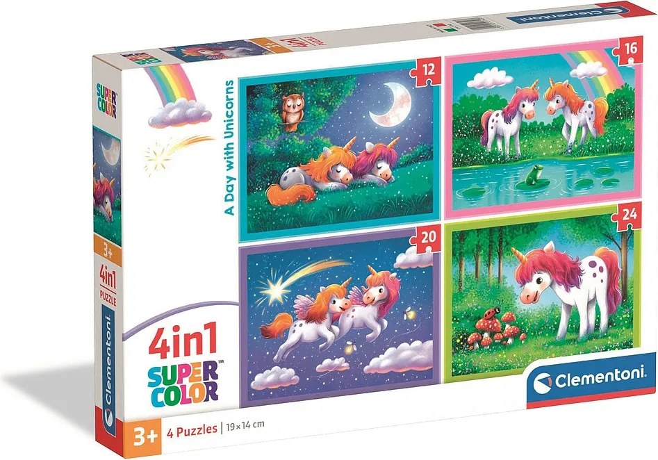 Unikornis One Day 4 az 1-ben puzzle Clementoni