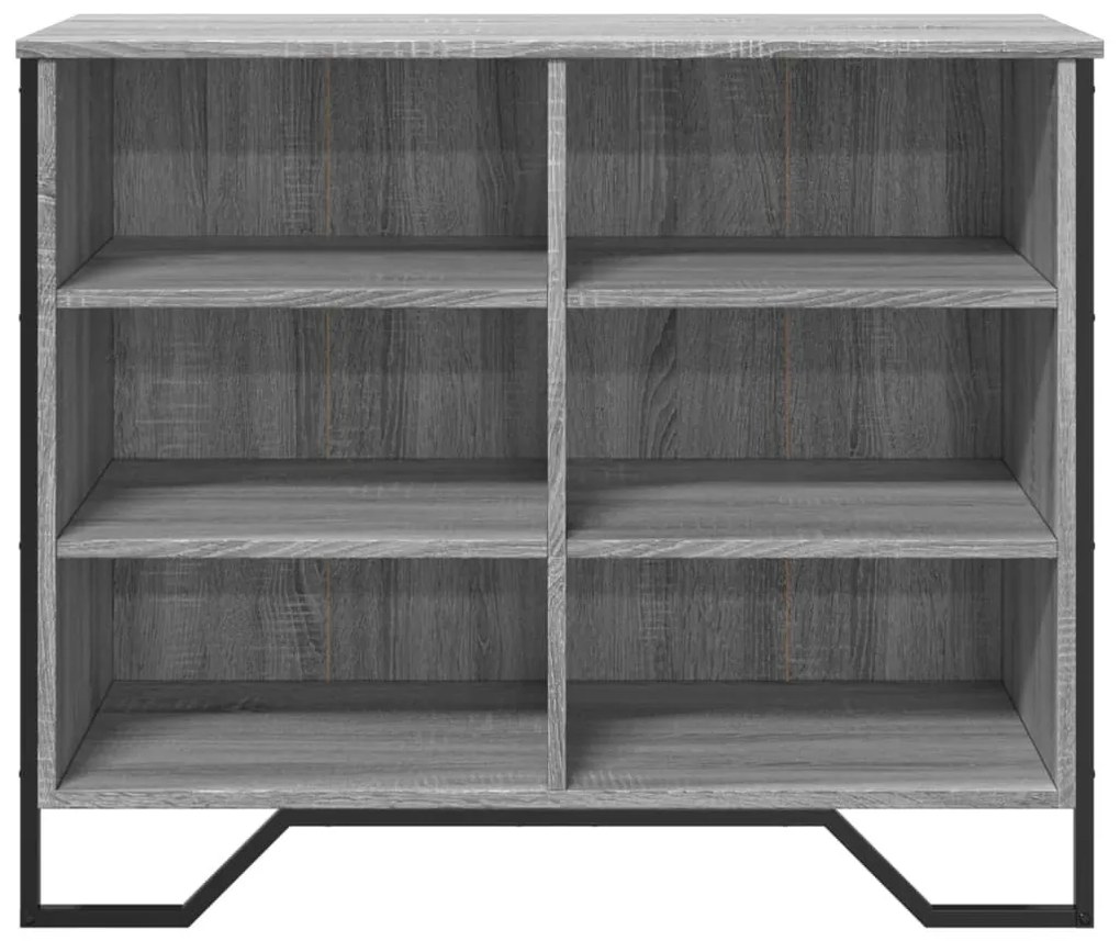 szürke sonoma színű szerelt fa tálalószekrény 91x35,5x74,5 cm