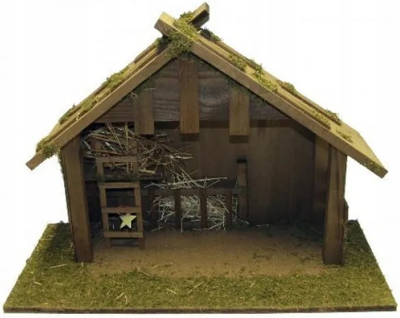 Betlehemtartó 60x24x43cm, 17,0cm magas figurákhoz