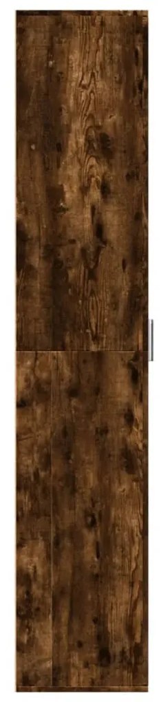 Füstös tölgy színű szerelt fa magasszekrény 60 x 35 x 180 cm