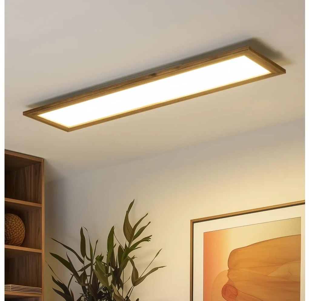 Brilagi - LED Mennyezeti lámpa SLIMFRAME WOOD LED/58W/230V 124x34 cm barna