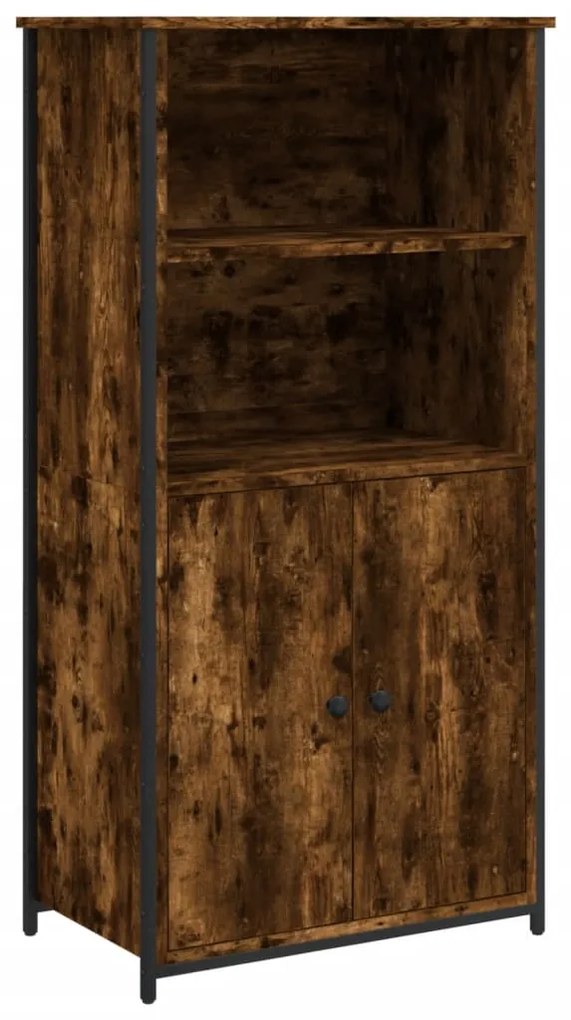 vidaXL füstös tölgy színű szerelt fa magasszekrény 62x36x121,5 cm