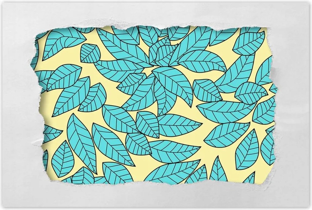 Poszterek 120x80 Türkiz levelek Türkiz