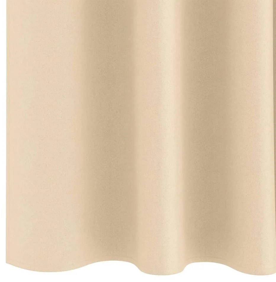 Függönyök függönyökkel 2 pcs Krém 260x140cm Poliészter
