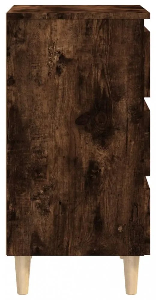 2 db füstös tölgy színű éjjeliszekrény falábakkal 40x35x69 cm