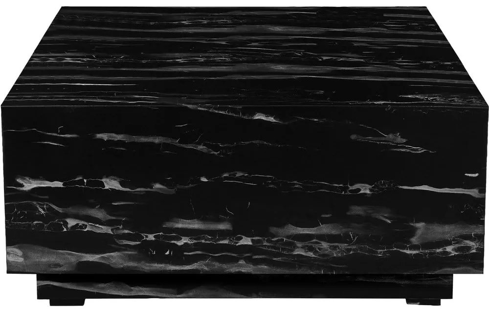 Fekete dohányzóasztal márvány dekorral 100x100 cm Vito - Støraa