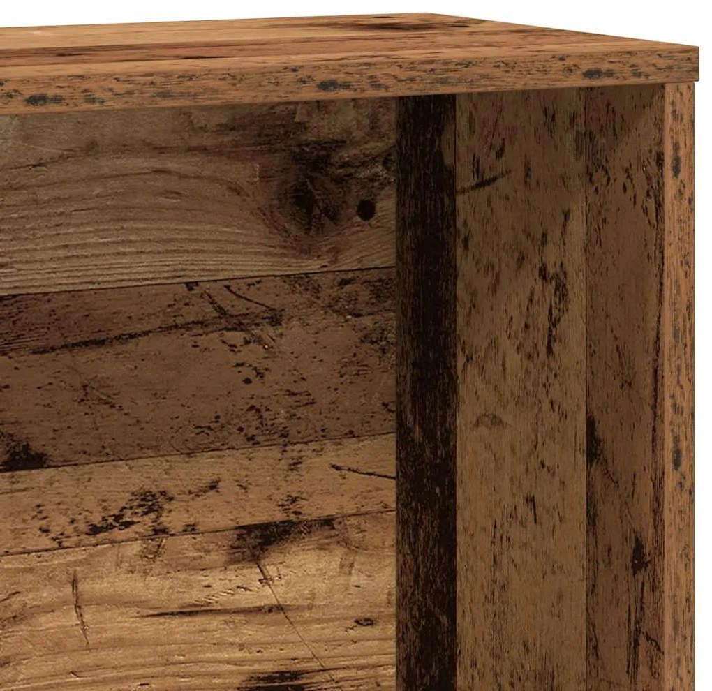 antik fa színű szerelt fa könyvespolc 60x24x120 cm