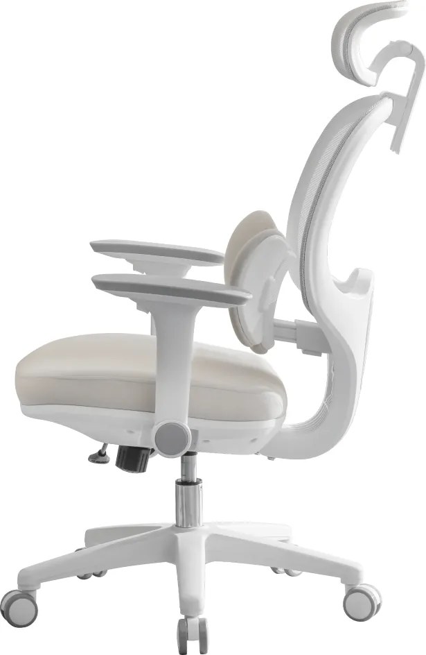 Irodai szék, szürke/fehér, ABRAMO