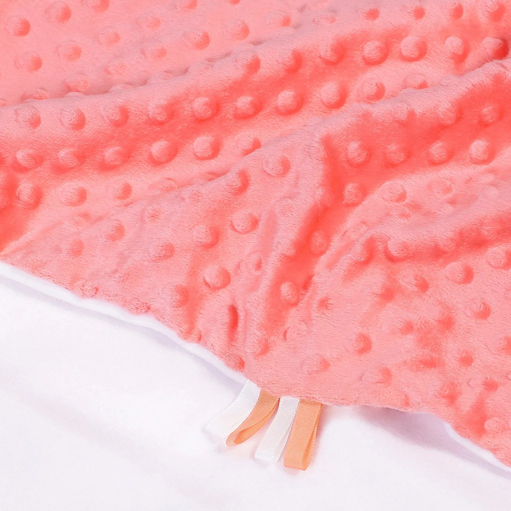 Goldea gyerek takaró minky - lazacszínű, pöttyös - 75x100 cm 75 x 100 cm
