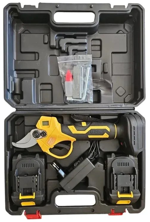 Akkus metszőolló - HAYAMI HA-1040 + tok + 2 akku