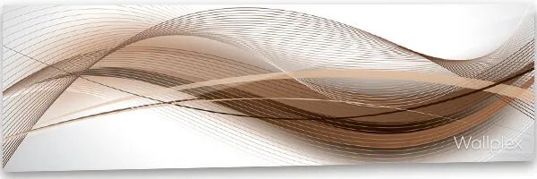 Wallplex falburkoló konyhapanel Barna hullám (Méret: Nagy 60x240)