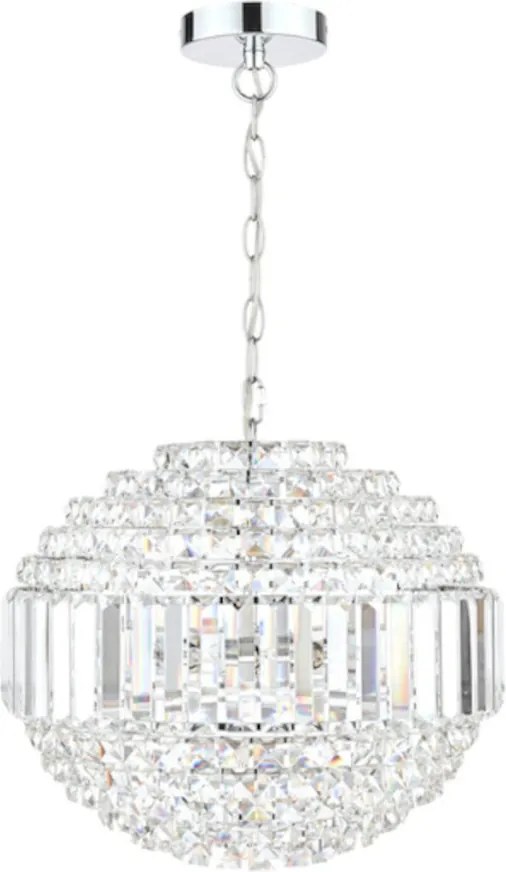 LAURA ASHLEY 3743651-Q VIENNA Kristály Függesztett Lámpa Fehér, Csiszolt Króm G9 IP20