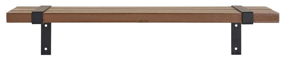 Luxor fali polc, kőris furnér, fém, natúr, fekete 50x15x10 cm