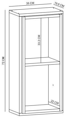 Polc Sepada 3 (antracit + fehér) . 1095999