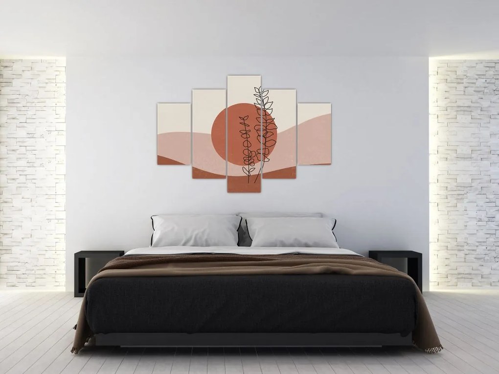 Kép - Boho levelek N⁰1 (150x105 cm)