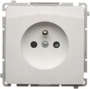 Kontakt Simon Basic Egyetlen Fali Aljzat Földeléssel és Zárófedéllel Fehér