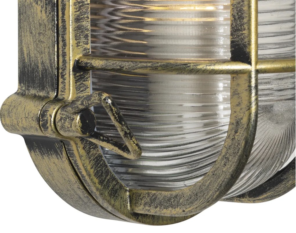 Kültéri fali és mennyezeti lámpa antik arany ovális IP44 - Noutica