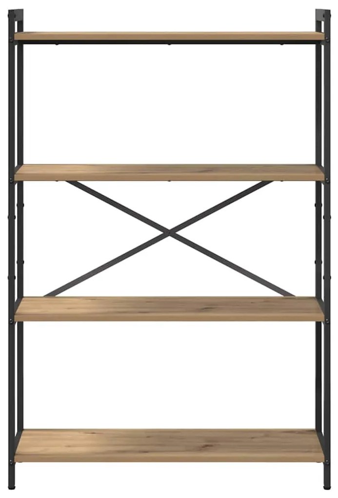 Könyvszekrény kézműves tölgy 80 x 30 x 118 cm Faanyag