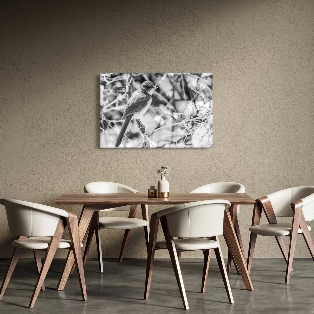 Kép - Kék madár télen (90x60 cm)