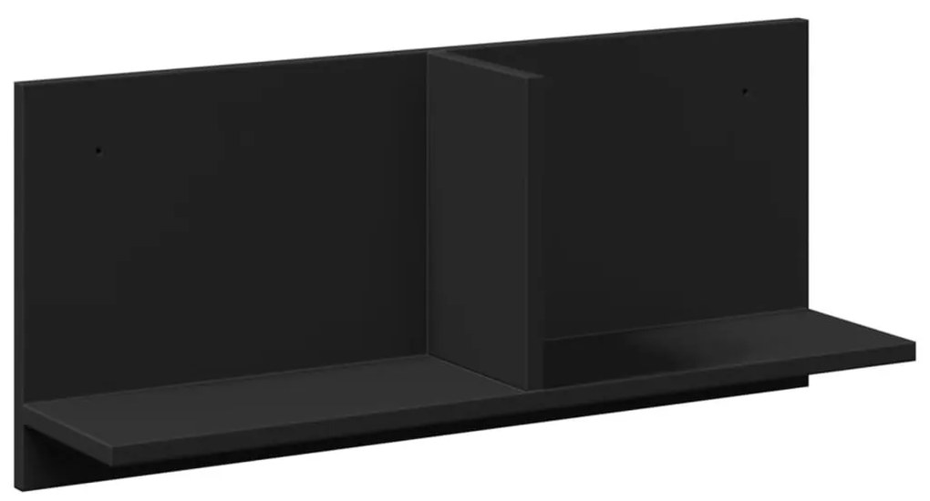 fekete szerelt fa faliszekrény 70 x 16,5 x 30 cm