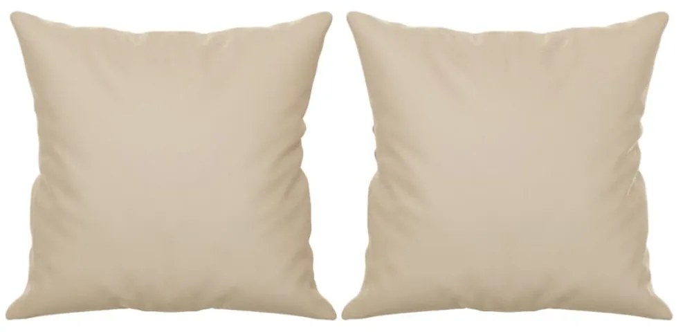 vidaXL 2 személyes krémszínű mikroszálas szövetkanapé párnákkal 120 cm